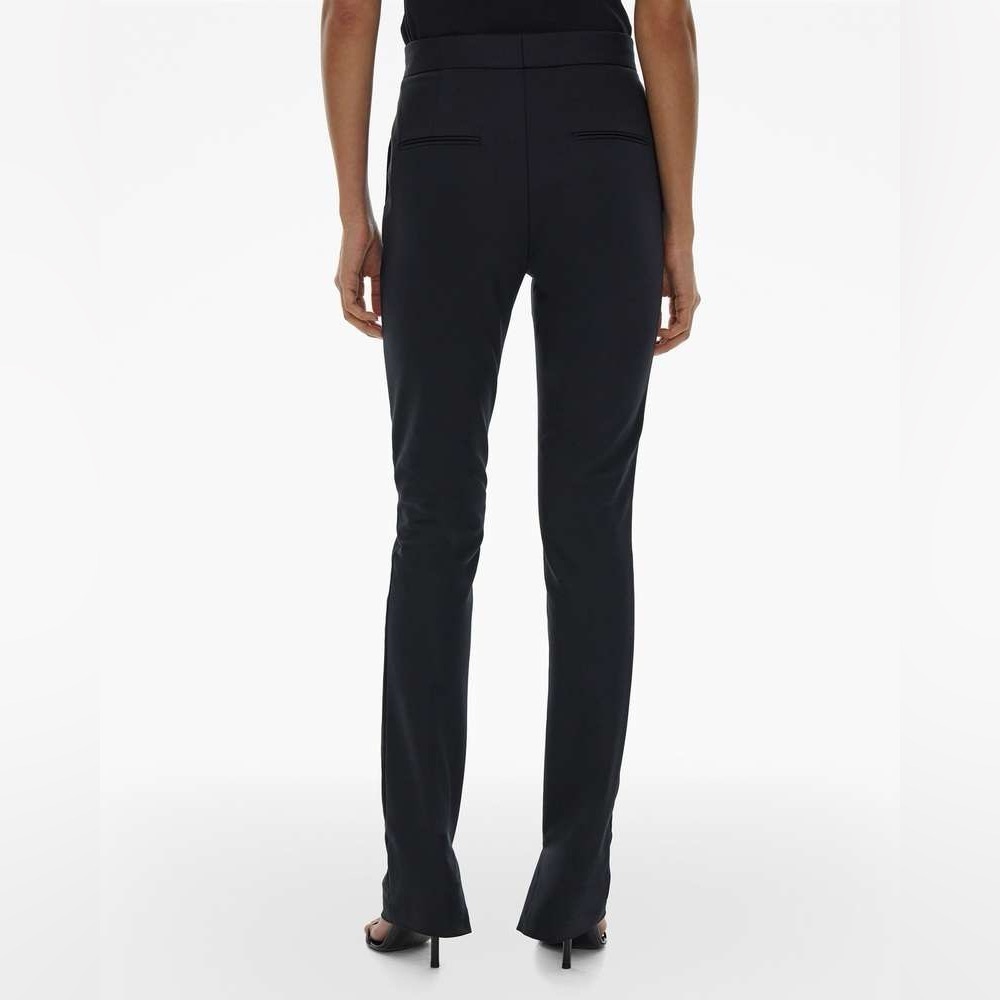 Helmut Lang Slacks High rise Wool Pants Slim Leg Black Office Business